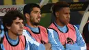 Luis Suarez terlihat sedih saat timnya kalah dari Venezuela pada  babak penyisihan grup C Copa America Centenario 2016 di Stadion Lincoln Financial Field, Philadelphia, AS, (10/6/2016). (AFP/ Don Emmert)