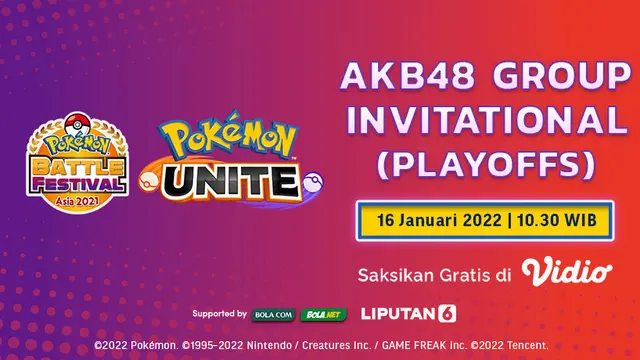 Live Streaming Pokemon Battle Festival Asia 2021 AKB48 Group Invitational Babak Play Off di Vidio, Minggu 16 Januari 2022