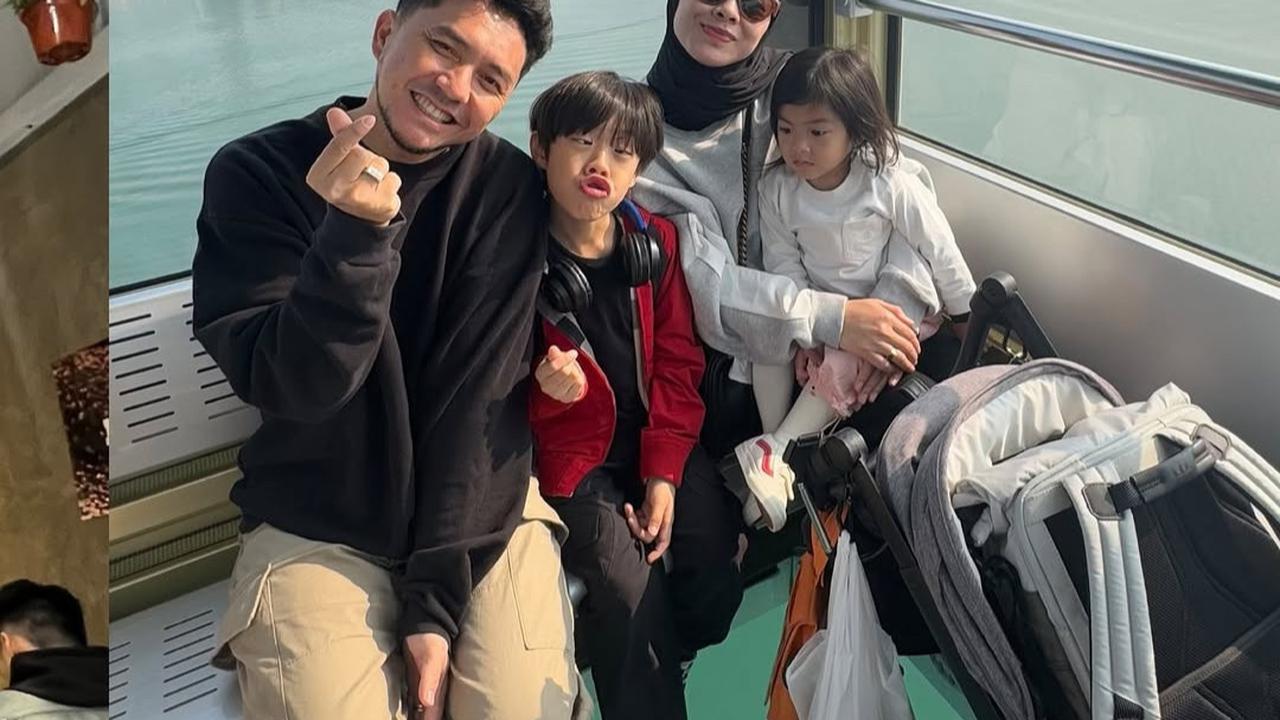 Momen Ananda Omesh dan Dian Ayu Lestari Ajak Anak Liburan ke Hongkong