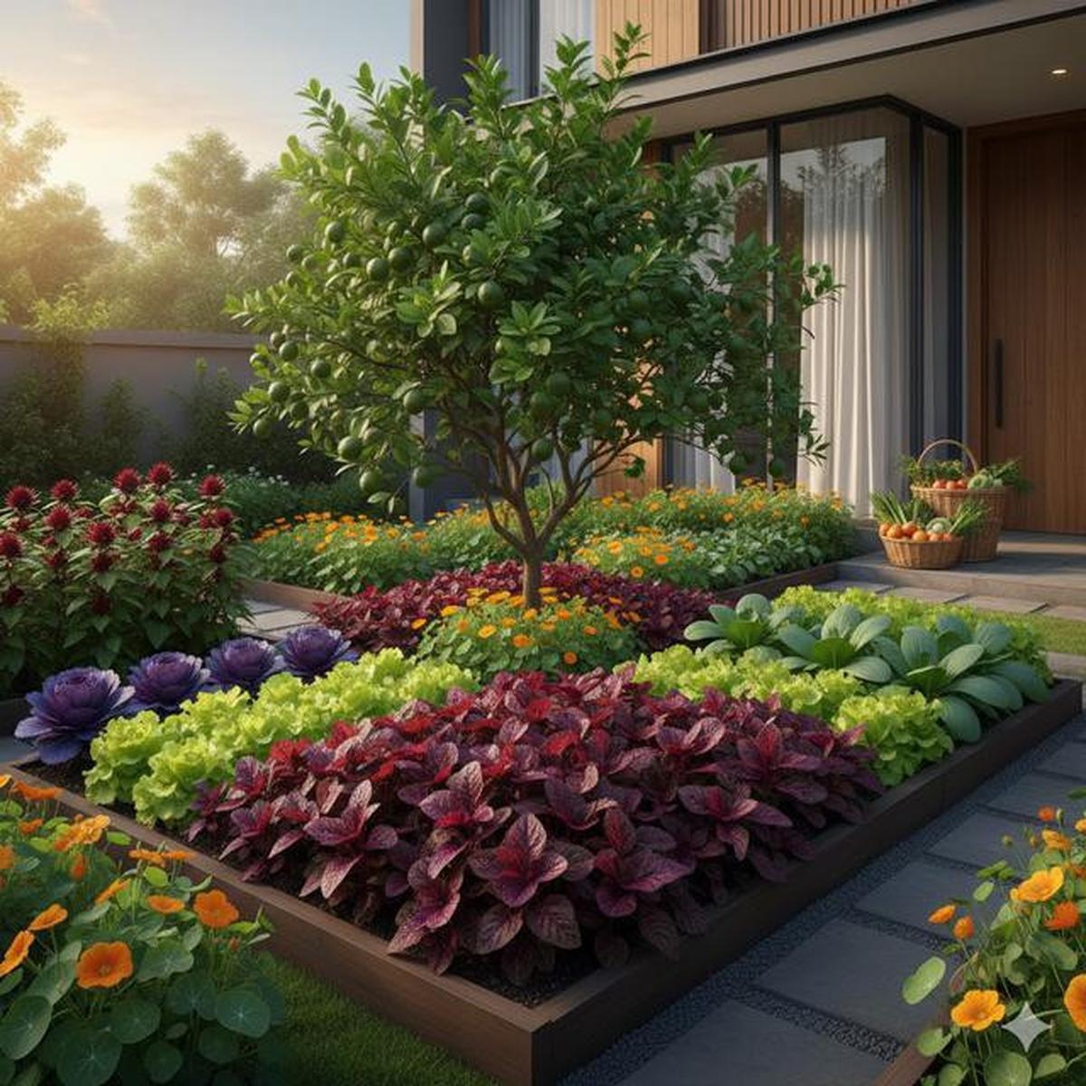 10 Konsep Kebun Rumah Campuran Tanaman Hias dan Sayur, Solusi Cerdas Lahan Sempit