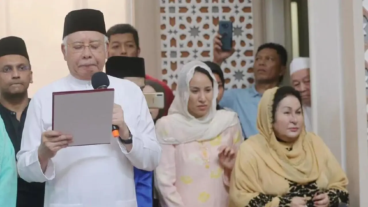 Eks PM Najib Razak melakukan sumpah laknat pada Jumat, 20 Desember 2019.