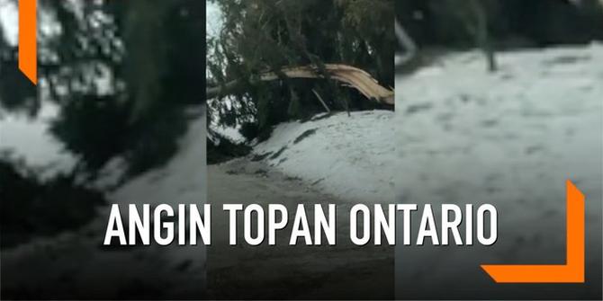 VIDEO: Angin Topan Terjang Ontario Selatan