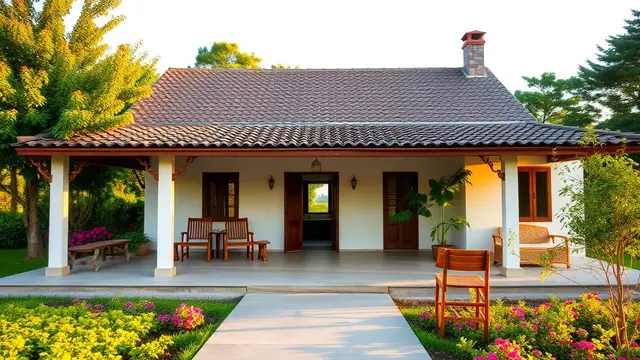 Rumah dengan Teras Panjang untuk Bersantai