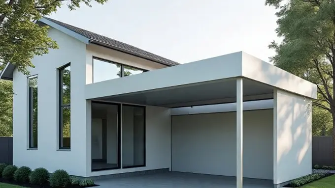 Ilustrasi Kanopi Baja Ringan (Foto: Meta AI)