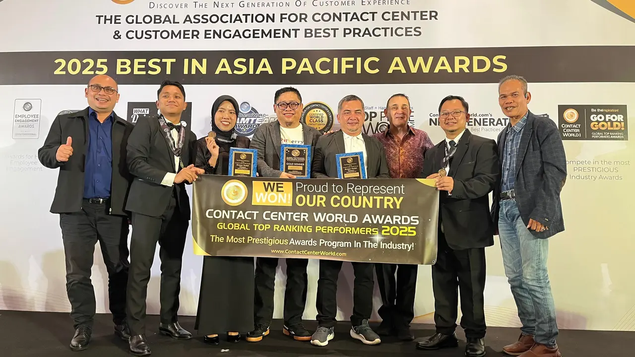 Komitmen Layanan Prima, Pegadaian Raih Penghargaan Internasional Best Contact Center Operations dan Best Outsourcing Partnership