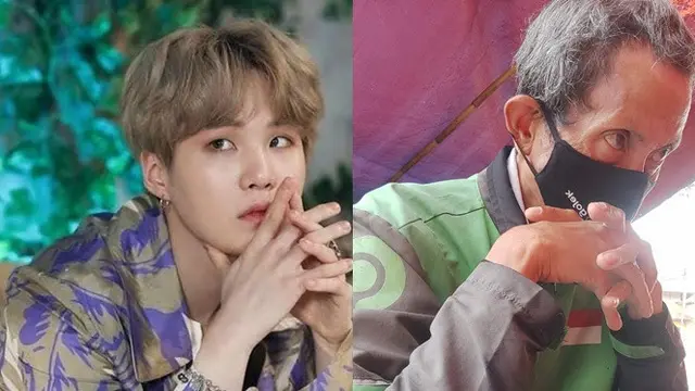 7 Potret Driver Ojol Babeh Ary Bergaya Ala Suga BTS Ini Curi Perhatian