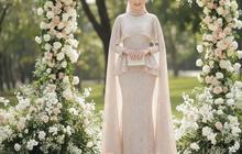 7 Model Gamis Brokat Soft Color untuk Bridesmaid 2025, Elegan dan Sopan Dampingi Hari Spesial Mempelai