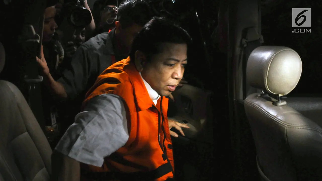 Ekspresi Setya Novanto Usai Diperiksa Dua Kasus Berbeda