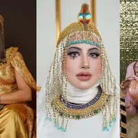 Tren makeup Cleopatra kembali booming dan jadi inspirasi banyak look glamor tahun ini. (foto/dok: instagram.com/tasyafarasya/tasyiiathasyia/vilmei)