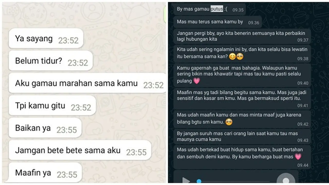 6 Chat Cowok Minta Maaf ke Pacar Ketika Berantem Ini Bikin Senyum