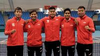 Para petenis yang membela Indonesia di Piala Davis 2023 (dok Pelti)