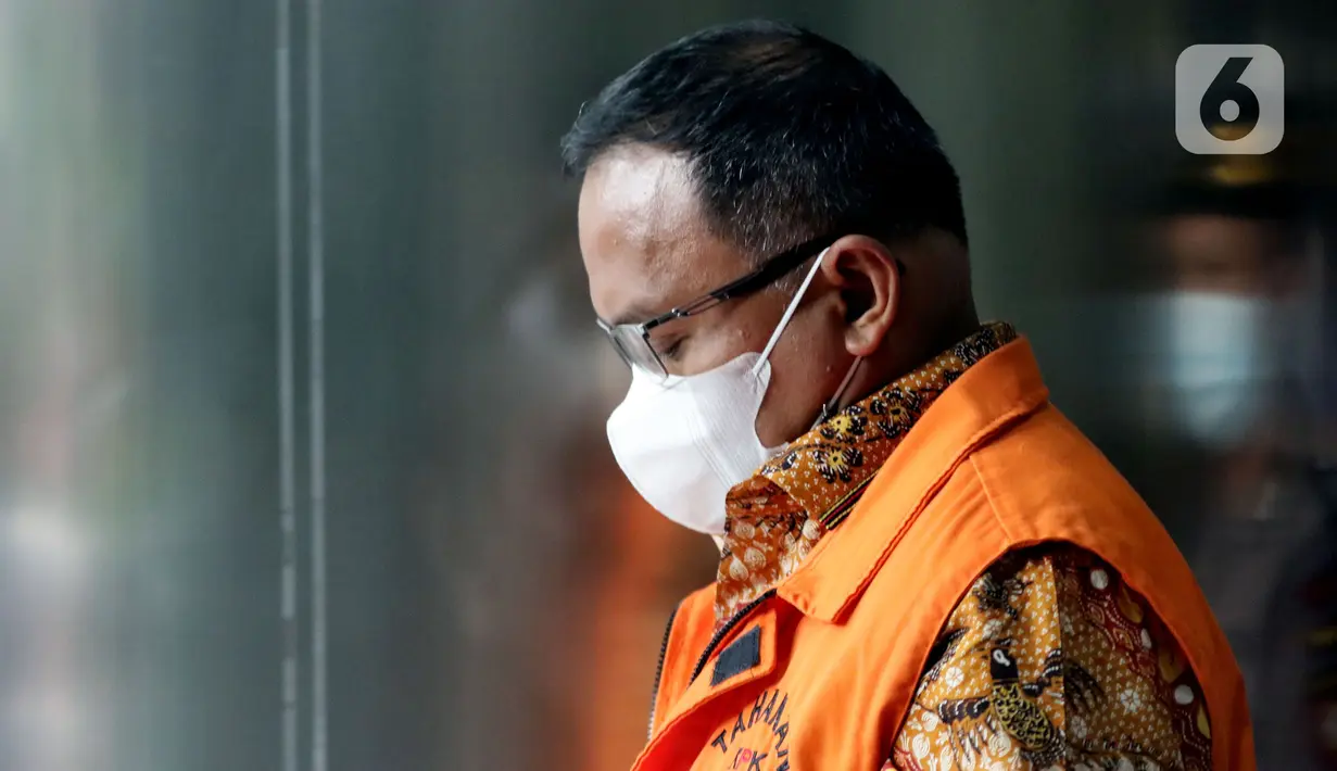 Bupati nonaktif Musi Banyuasin, Dodi Reza Alex Noerdin usai menjalani pemeriksaan lanjutan di Gedung KPK Jakarta, Senin (22/11/2021). Dodi Reza merupakan tersangka dugaan korupsi pengadaan barang dan jasa di Kabupaten Musi Banyuasin tahun 2021. (Liputan6.com/Helmi Fithriansyah)
