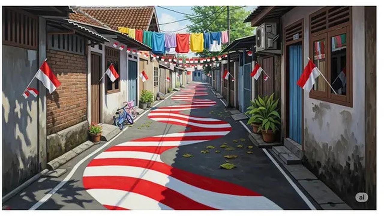 6 Kreasi Cat untuk Gang Rumah 17 Agustus, Semarak Kemerdekaan di Setiap Sudut
