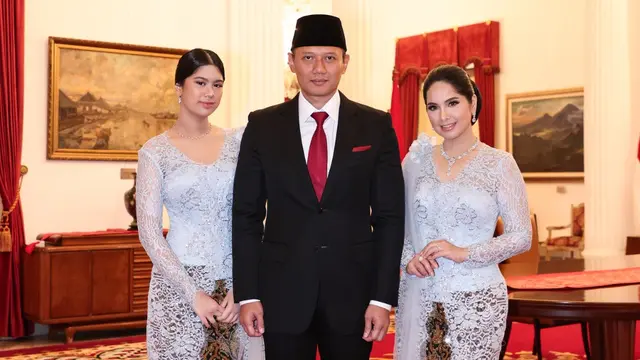 6 Adu Gaya Berkebaya Annisa Pohan dan Nanik Istumawati Dampingi AHY dan Hadi Tjahjanto Dilantik Jadi Menteri