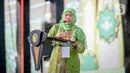 Dalam keterangan resminya, Khofifah Indar Parawansa menyampaikan permohonan maaf bila acara Hari Lahir (Harlah) Muslimat NU ke-78 menganggu arus lalu lintas di sekitar GBK. (Liputan6.com/Faizal Fanani)