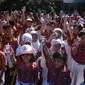 Siswa SD di Malang mengikuti edukasi pentingnya minum susu setiap hari. (Istimewa)