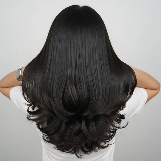 Model Rambut Wanita Cacah Panjang