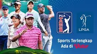 PGA dan LPGA Tour kini tayang di Vidio. (Dok Vidio)