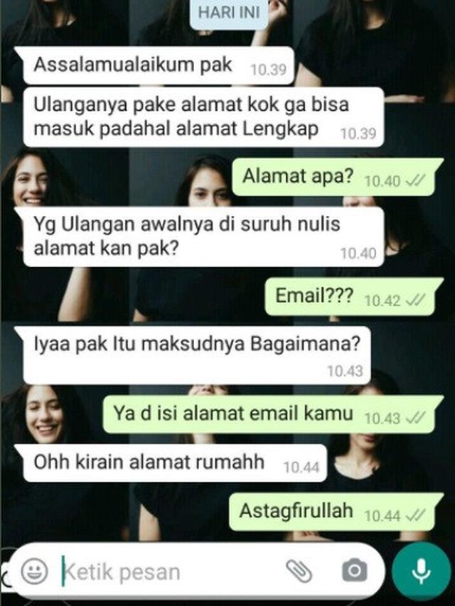 chat kocak guru dan murid