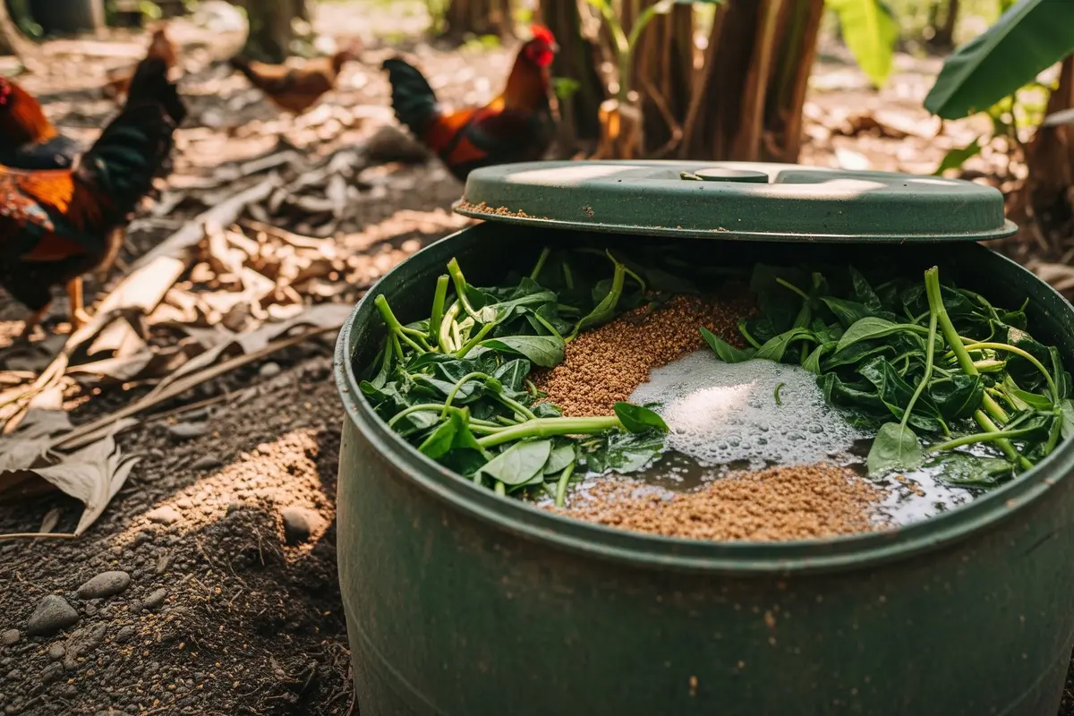Bahan Pakan Fermentasi Sederhana untuk Ayam Kampung Usia Tumbuh