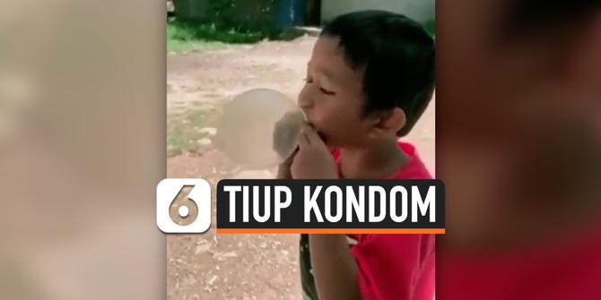 VIDEO: Bocah Ditipu Pria Dewasa, Disuruh Tiup Balon Padahal Kondom
