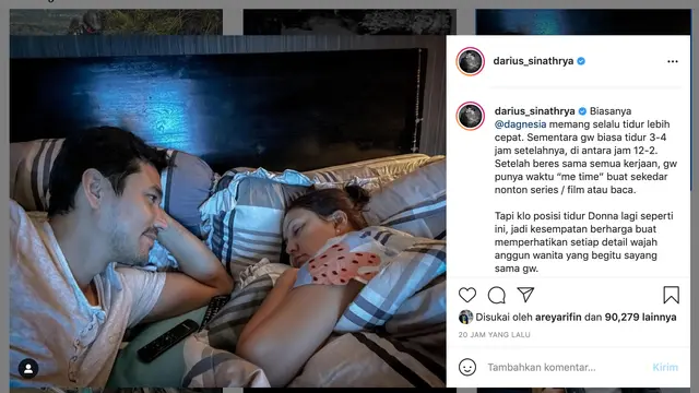 Unggahan Darius Sinathrya. (Foto: Instagram @darius_sinathrya)