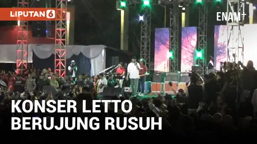 VIDEO: Konser Musik Letto Band di Tuban Berujung Ricuh Tawuran antar Penonton