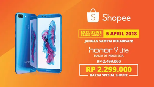 Shopee Flash Sale Honor 9 Lite