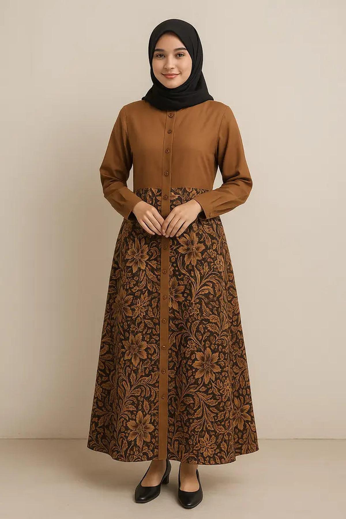 7 Model Gamis Batik Kombinasi Full Kancing Terpopuler 2025, Modis dan Kekinian
