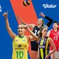 Link Live Streaming Grand Final Women VNL 2021 di Vidio, 25 dan 26 Juni. (Sumber : dok. vidio.com)