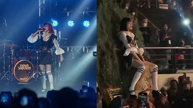 6 Momen Isyana Sarasvati Konser Naik Reog di Surabaya, Memukau Penonton