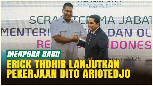 VIDEO: Dari Ketua PSSI Jadi Menpora! Erick Thohir Resmi Gantikan Dito Ariotedjo