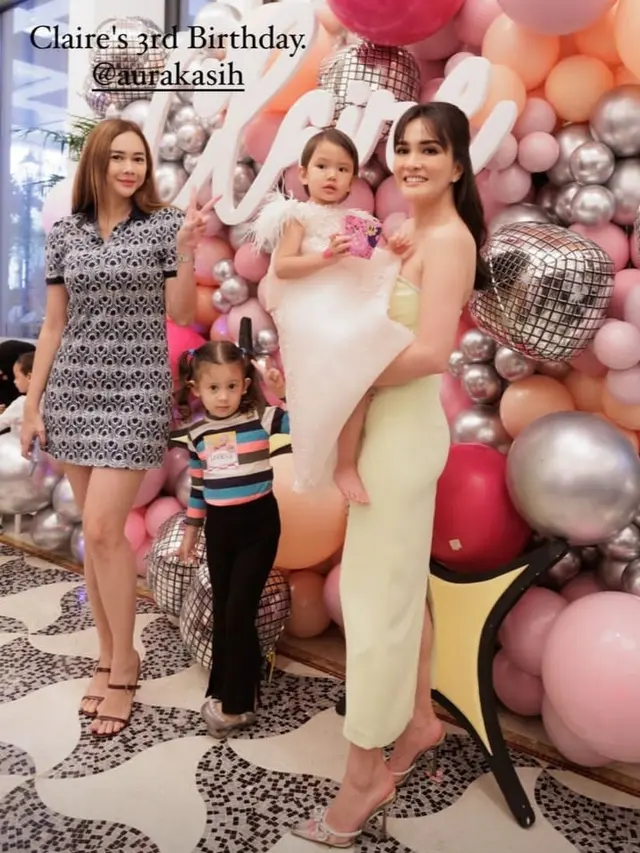 Meriahnya pesta ulang tahun ke-3 Claire Herbowo putri Shandy Aulia (Foto: Instagram shandyaulia)