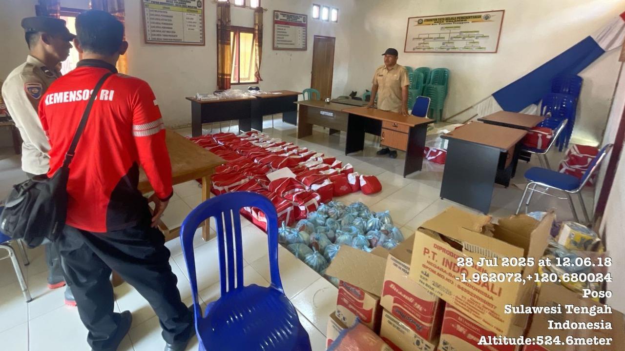 Kemensos Kirim Bantuan dan Dirikan Dapur Umum Korban Gempa Poso