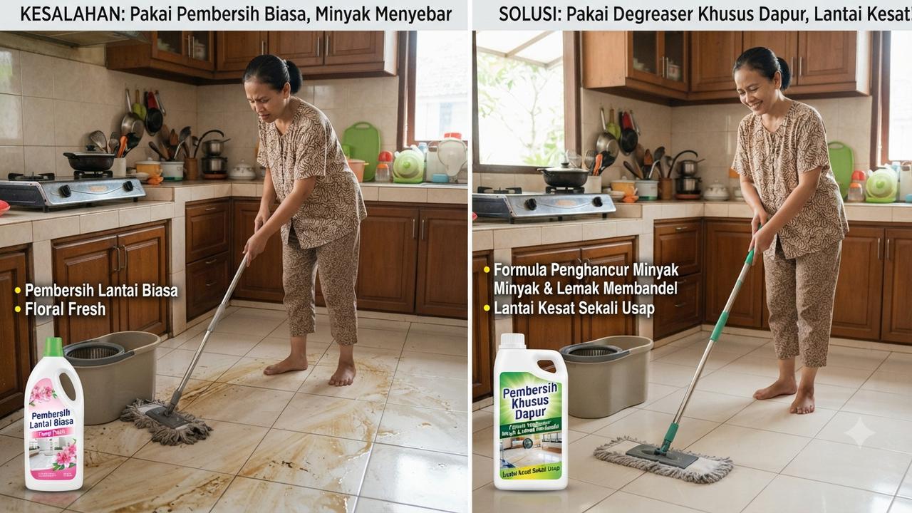 Salah Memilih Jenis Cairan Pembersih Lantai