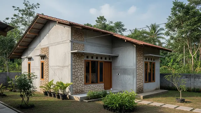 8 Contoh Rumah Desa dengan Dinding Semen Ekspos Minimalis, Kokoh dan Hemat Biaya