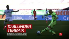 Berita video kompilasi blunder-blunder terbaik yang terjadi di Bundesliga musim 2020/2021, di mana salah satunya aksi fatal yang dilakukan kiper Bayer Leverkusen.