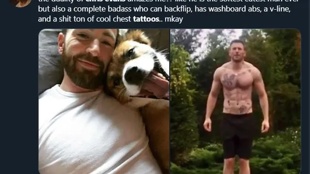 Unggahan warganet tentang Chris Evans (Twitter/ @cevansavenger)