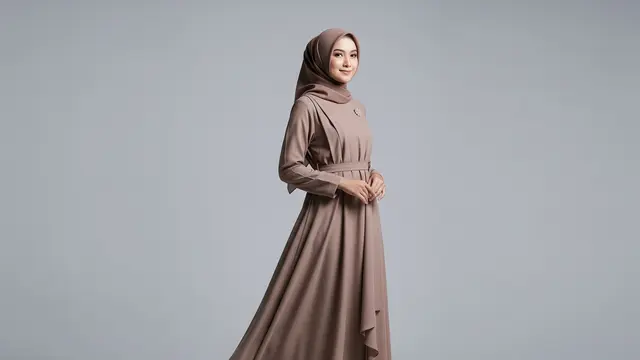 Gamis Maroko Polos Elegan