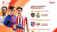 Jadwal dan Siaran Langsung LaLiga 2025/2026 Pekan Keenam, Eksklusif di Vidio