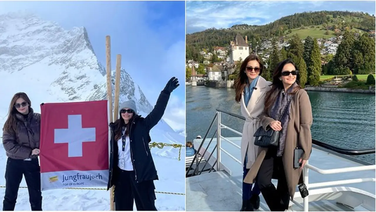 10 Potret Liburan Cut Tary dan Ersa Mayori di Swiss, Seru Banget