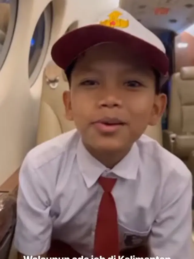 Farel Prayoga Berangkat Sekolah Naik Pesawat Jet
