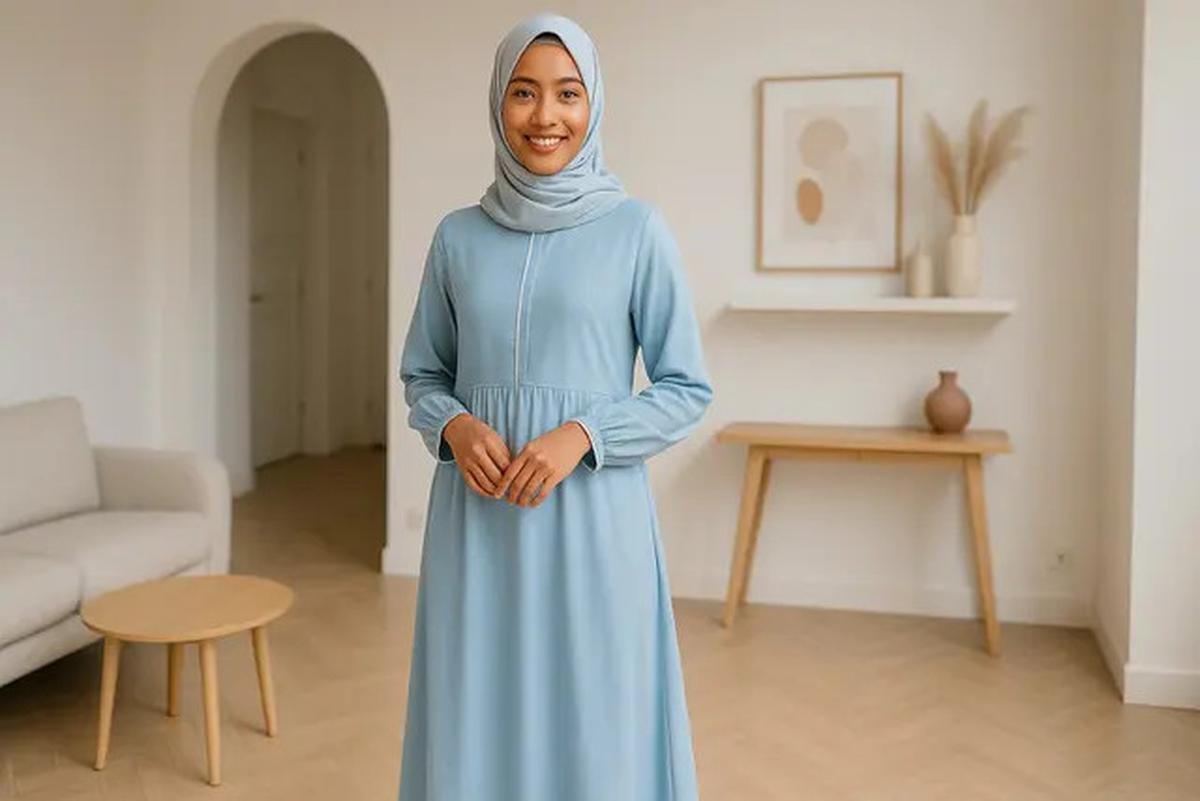 7 Inspirasi Gamis Warna Pastel untuk Kulit Sawo Matang, Tampil Cerah Alami dan Makin Pede