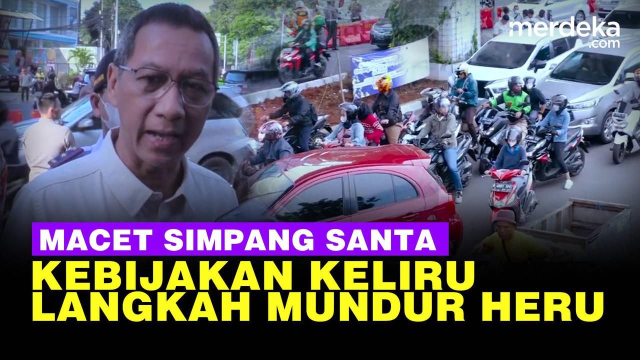 VIDEO: Kebijakan Heru di DKI, Kusut Macet Simpang Pasar Santa Bongkar Trotoar