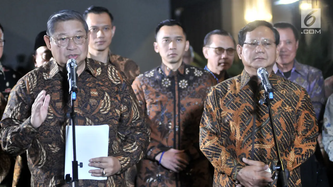 Jumpa Pers SBY dan Prabowo Subianto