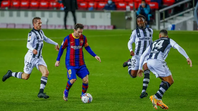FOTO: Messi Bawa Barcelona Taklukkan Levante di Camp Nou