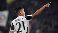 Paulo Dybala mencetak dua gol penyelamat untuk kemenangan Juventus atas Udinese, Minggu (16/10/2016) dinihari. (REUTERS/Giorgio Perottino)