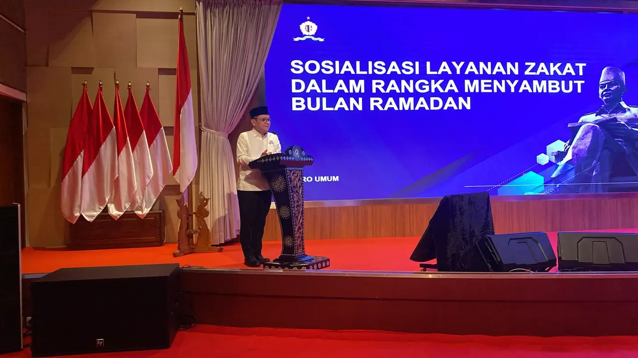 Lembaga Ketahanan Nasional (Lemhannas RI) bekerja sama dengan Badan Amil Zakat Nasional (Baznas) menyelenggarakan Sosialisasi Layanan Zakat di Auditorium Gadjah Mada Lemhannas RI, Selasa (25/2/2025) (Istimewa)