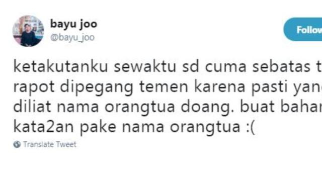 Bikin Nostalgia, 8 Cuitan Lucu Ketakutan Masa SD