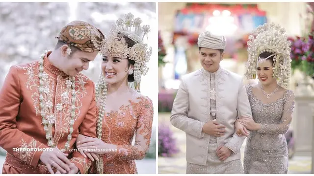 5 Pasangan Artis Ini Usung Dua Tema Adat saat Pernikahan, Memukau